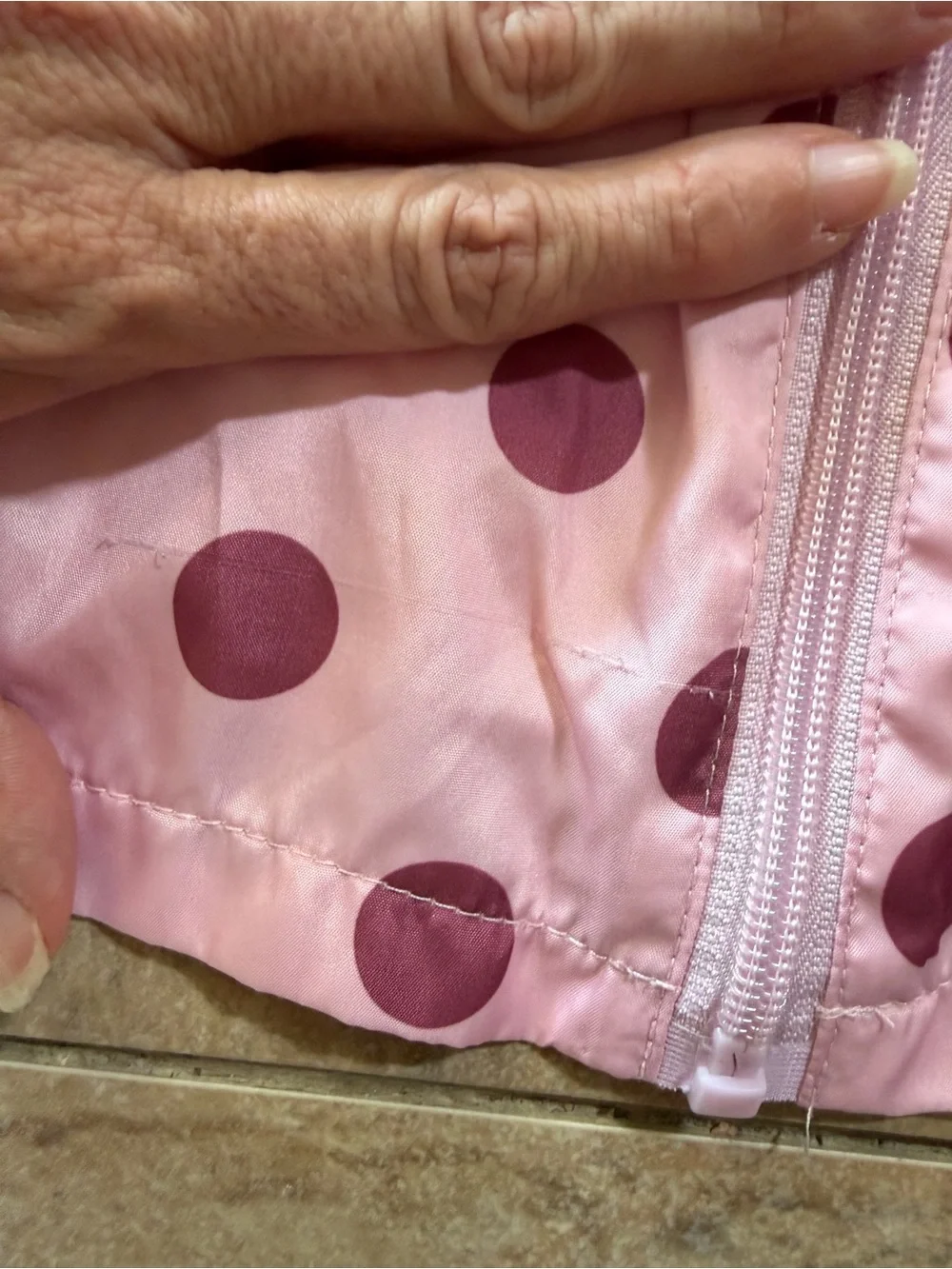Disney Jr. Minnie Mouse Pink with Polka Dots Rain Jacket Coat Size 4T